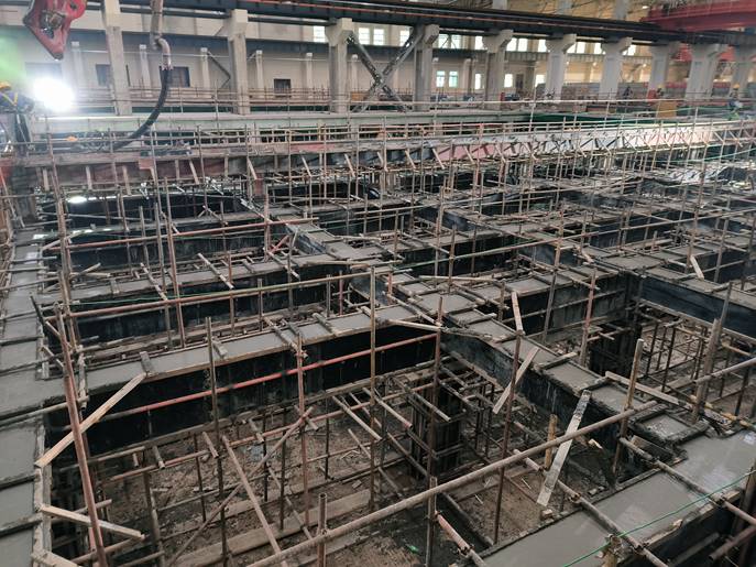 內蒙古赤峰項目順利完成電解槽支架澆筑 內蒙古赤峰項目順利完成電解槽支架澆筑