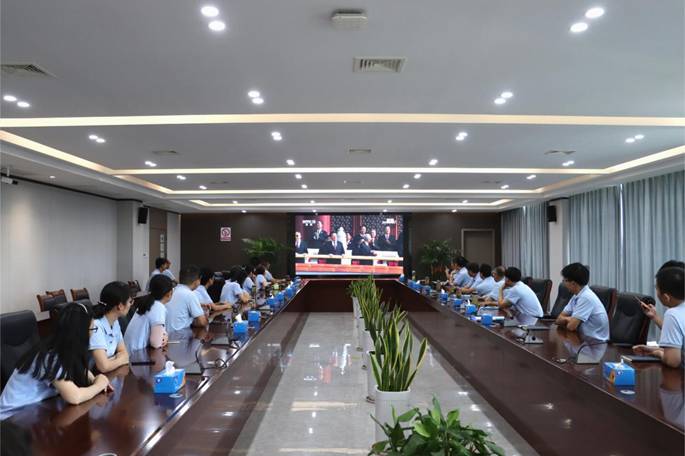 公司組織收看紀(jì)念中國人民抗日戰(zhàn)爭暨世界反法西斯戰(zhàn)爭勝利80周年大會